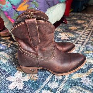 Lane Plain Jane Brown Ankle Boots for Women